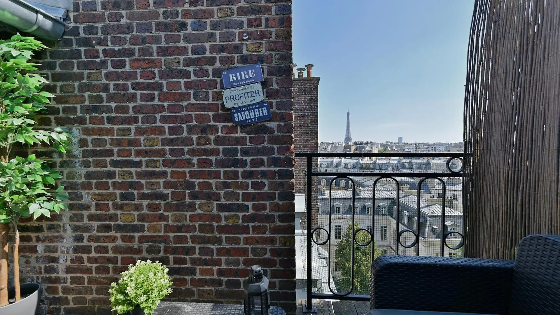 Apartment Studio Terrasse Vue Incroyable Sur Tour Eiffel Paris